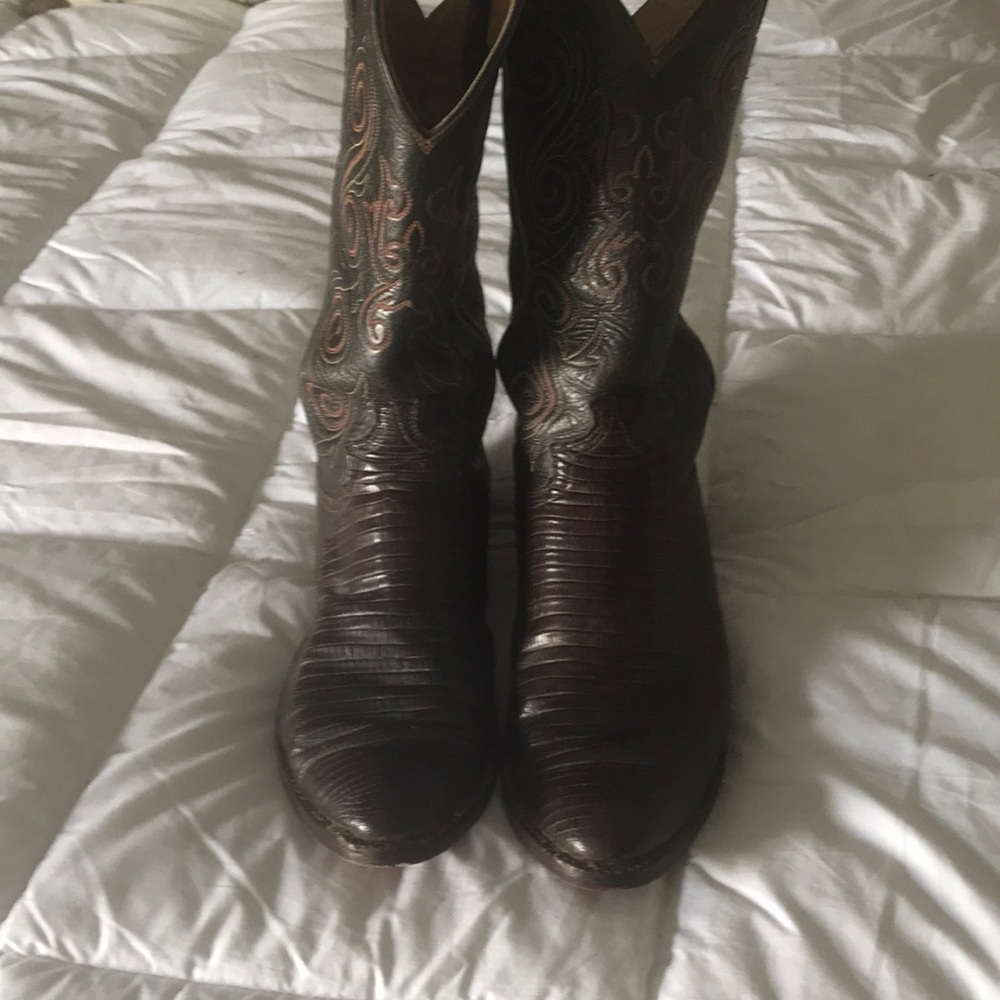 Justin Lizard Boots Mens 10 1/2 D